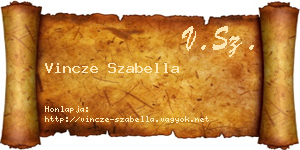 Vincze Szabella névjegykártya